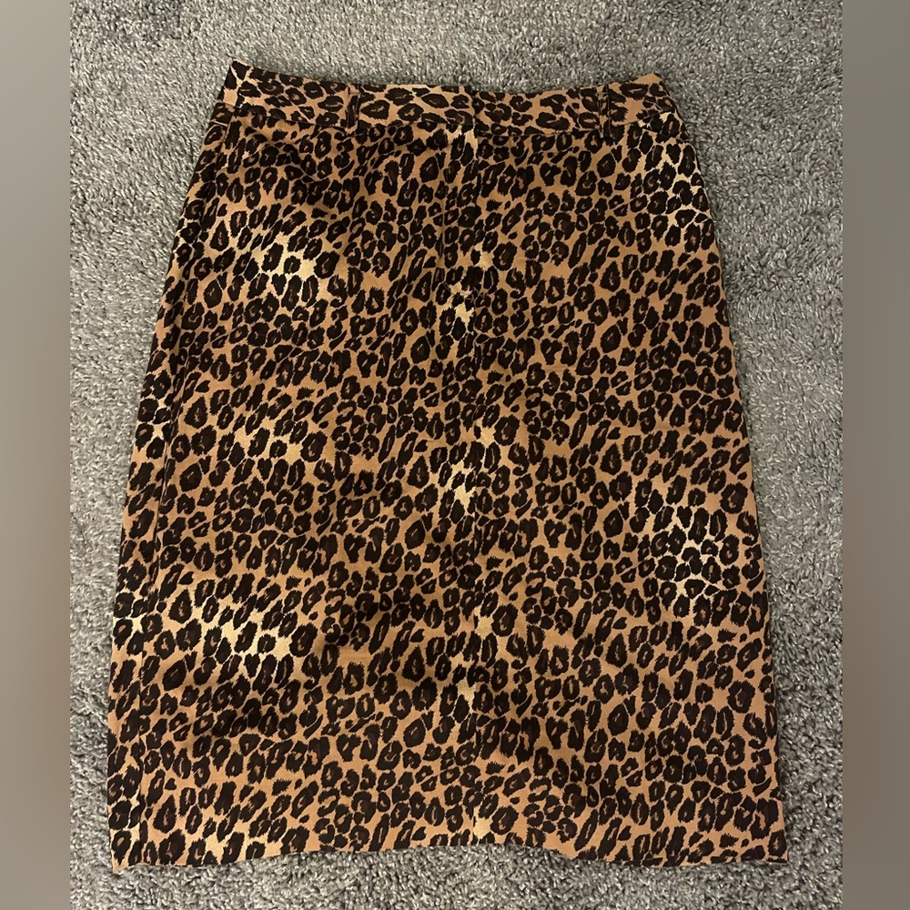 Leopard Print Pencil Skirt Size 6 -East 5th